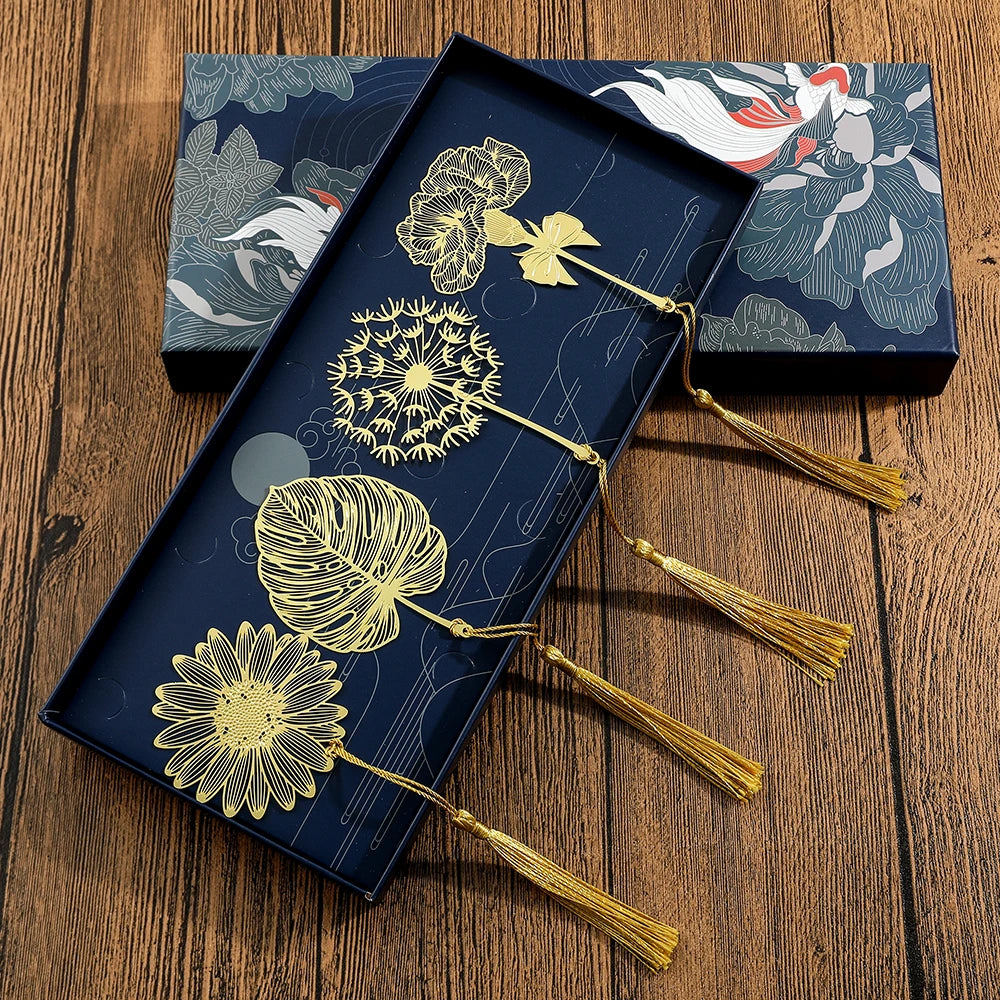 📚🌼 Blooming Thanks! Elegant Brass Flower Bookmarks – A Thoughtful Gift for Teachers 🌿🎁 - ThiGui
