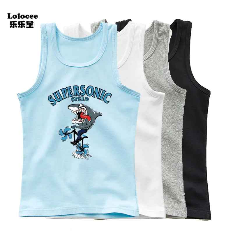 🦈 Cool Shark Power! Boys’ Summer Tank That Roars with Style - ThiGui
