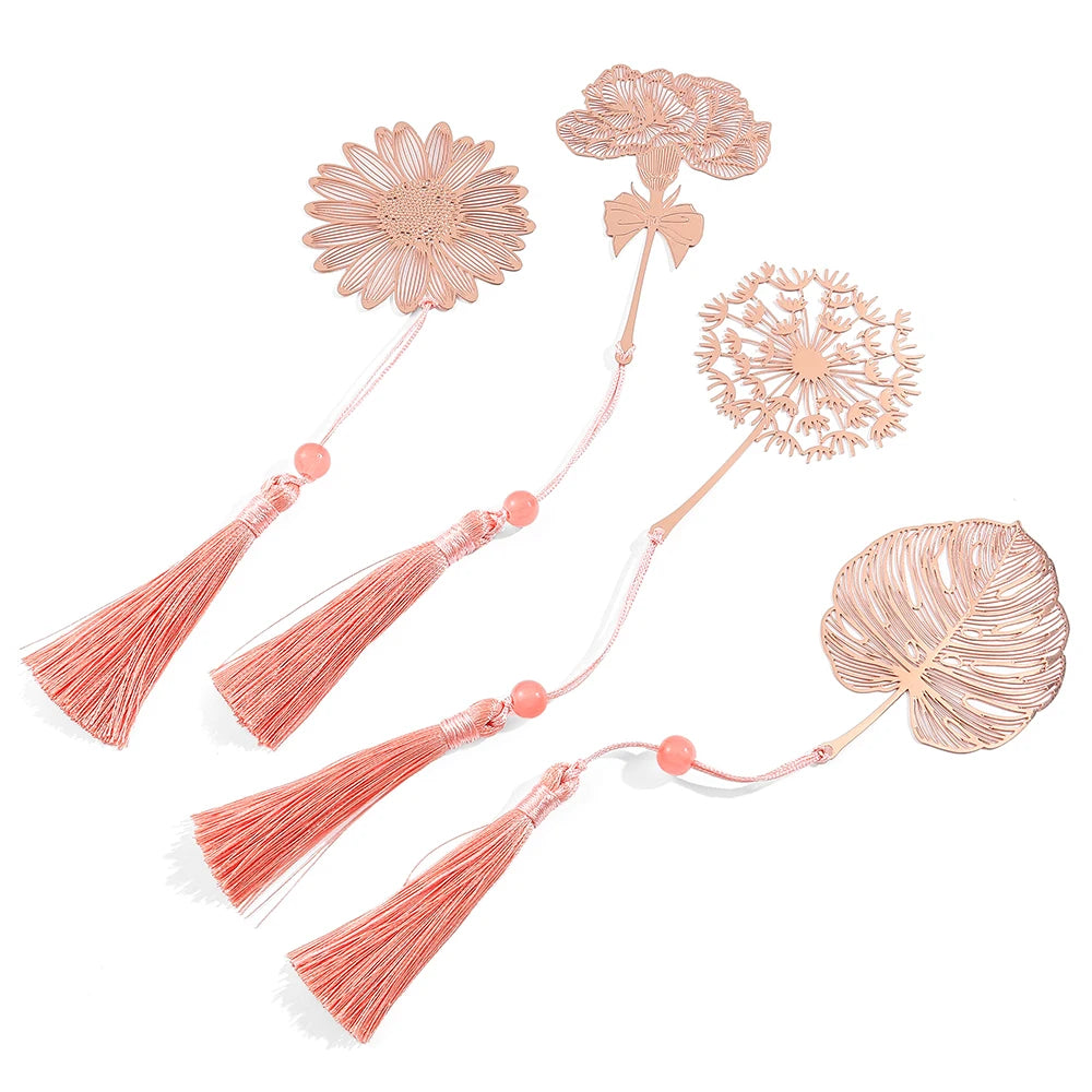 📚🌼 Blooming Thanks! Elegant Brass Flower Bookmarks – A Thoughtful Gift for Teachers 🌿🎁 - ThiGui
