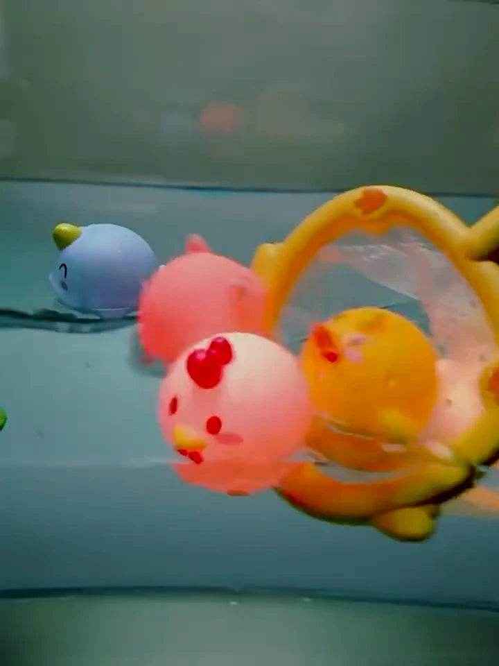 🐳LED Light Up Toys Baby Cute Animals Bath Toy Swimming Water Soft Rubber Float Induction Luminous Duck for Kids Play Funny Gifts - ThiGui