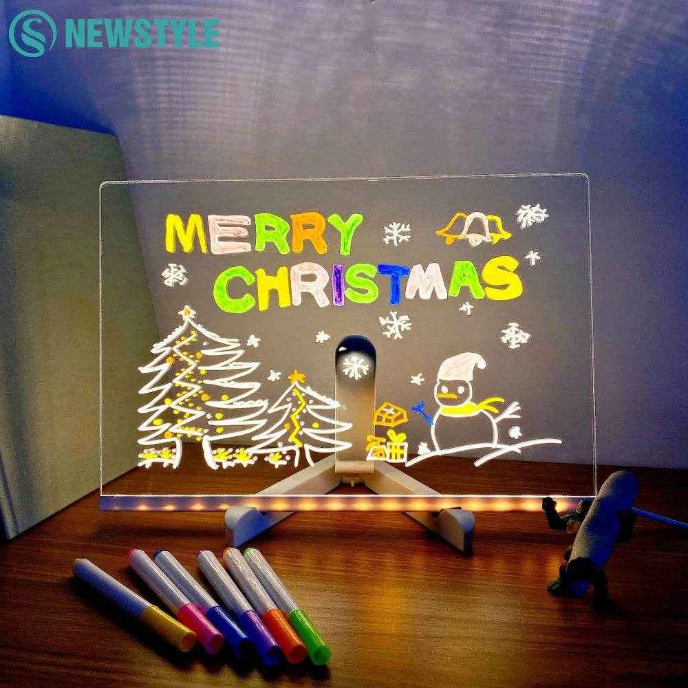 ✍️LED Drawing Note Board for Boys Who Love Doodling in Colorful Glowing Lights - ThiGui