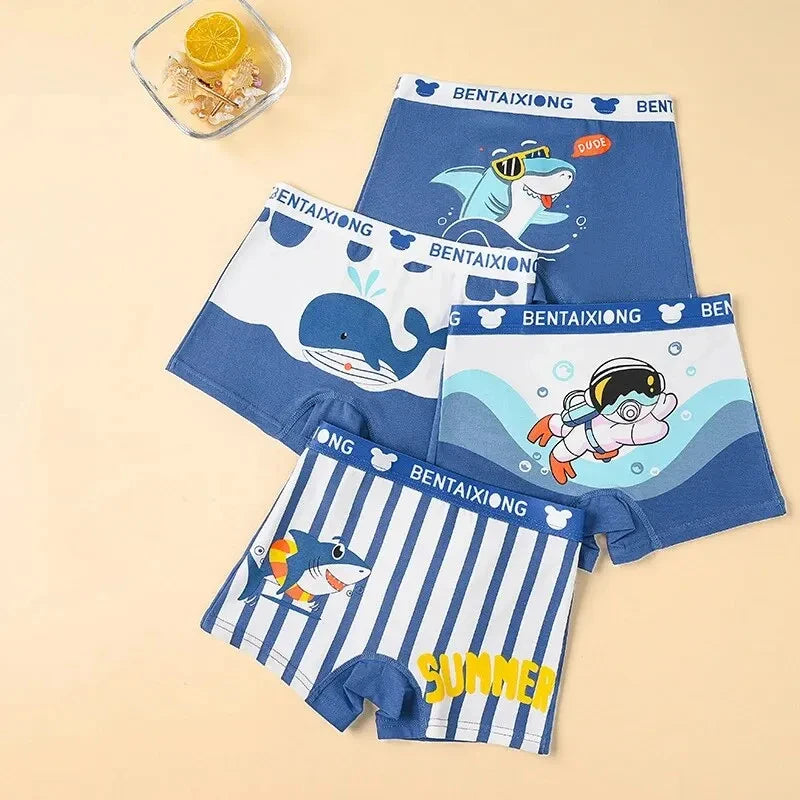 🩲🌟 Boys’ Cotton Boxer Briefs – Antibacterial, Breathable & Hug-Like Fit for Active Kids! 🧒🧺 - ThiGui