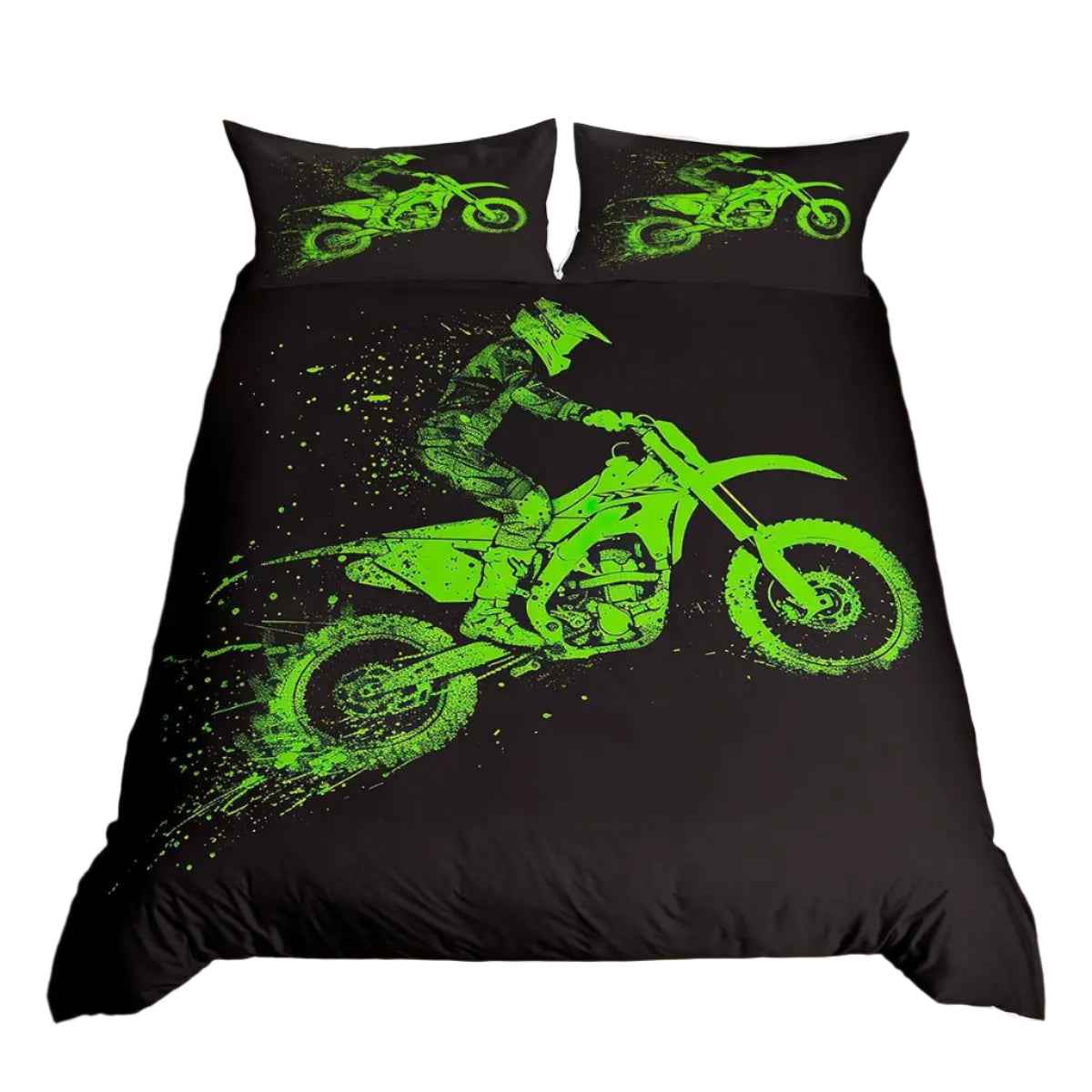 🏁Ready, Set, Sleep! Epic Dirt Bike Bedding for Young Racers 🏍️ - ThiGui