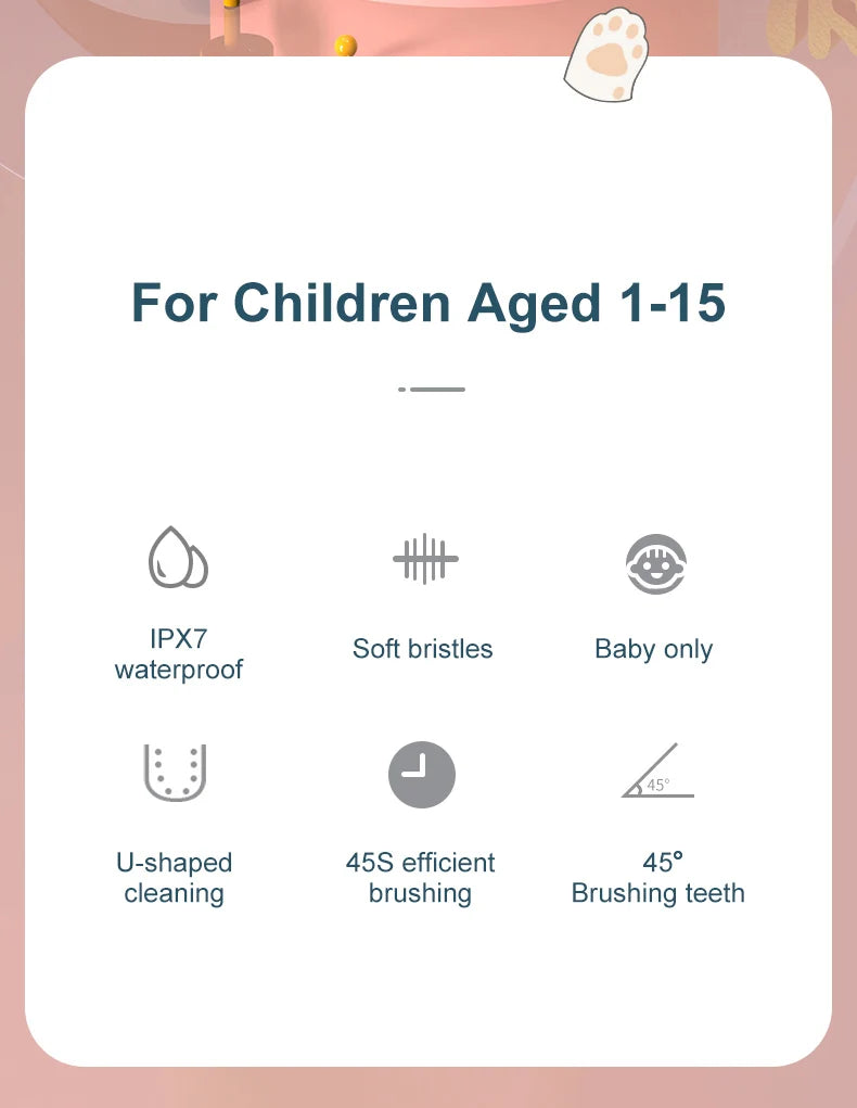 🪥⚡ Smart U-Shaped Electric Toothbrush – 360° Clean & Sonic Magic for Little Smiles! 😁👧👦 - ThiGui