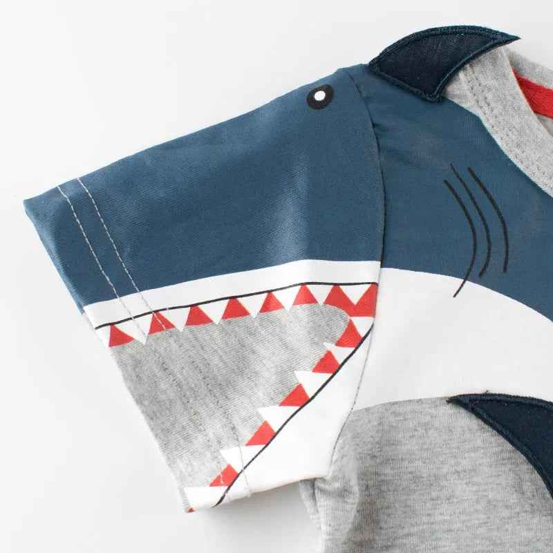 👕 Adorable Boys’ Summer Cotton Tees – Cartoon Fun for Ages 2-9! - ThiGui