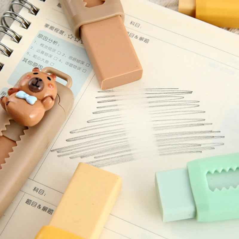 🐹 Kawaii Capybara Push-Pull Eraser – A Pencil Case Favourite with Big Personality! - ThiGui