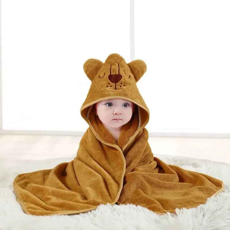 🐼 Cartoon Animal Hooded Bath Towel – Cosy Cuddles After Every Splash! 🛁🧼 - ThiGui