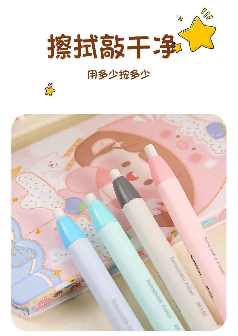 Retractable Pencil Eraser Pen Supplies - ThiGui