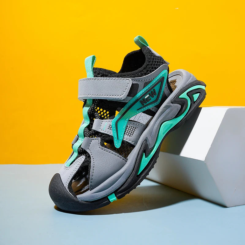 1.1 👟🌊 All-Terrain Adventure Sandals for Boys – Beach to Playground Ready! 🏖️🚀 - ThiGui