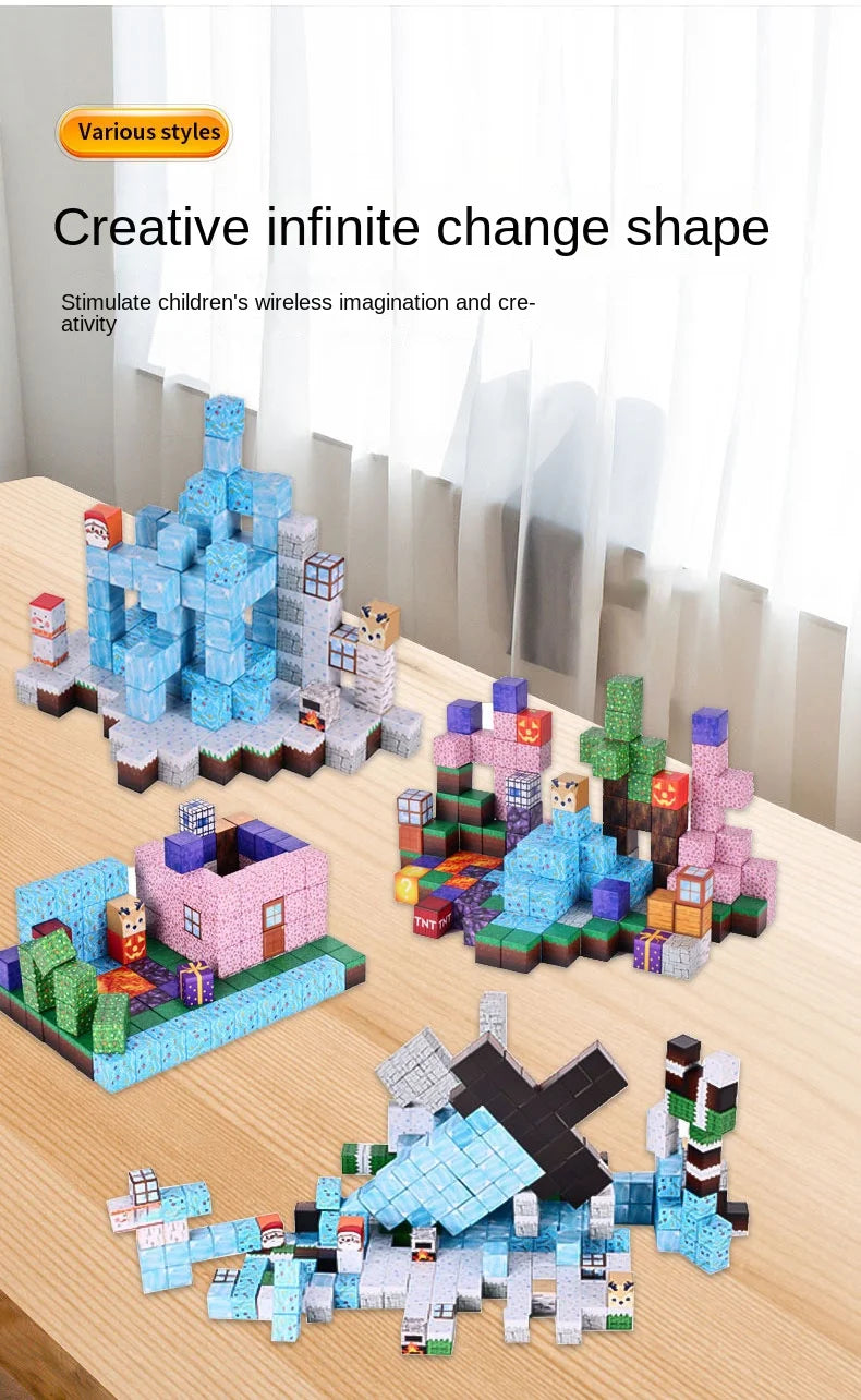 🧲✨ Magnetic Mine World Building Set – Endless Fun for Little Explorers! 🚀🌈 - ThiGui