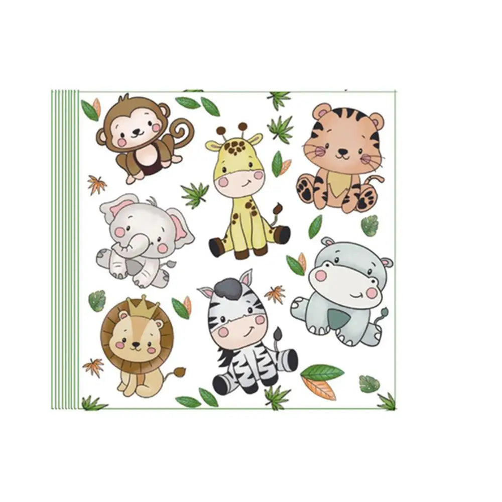 🦁🦓 Jungle Safari Party Tableware – Wild Fun for Little Explorers! 🎂🐘 - ThiGui