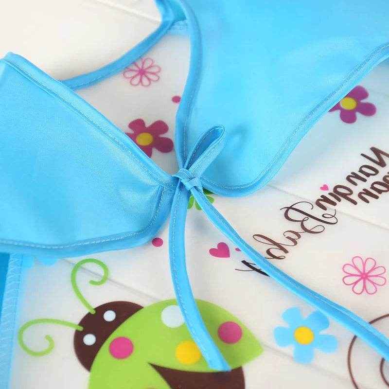 🍼 Mess-Free Mealtime Magic: Long Sleeve Waterproof Baby Bib with Adorable Cartoon Prints - ThiGui