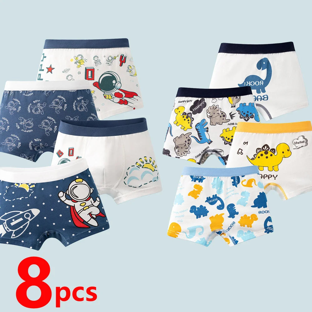 🦖 Dino Days Boxer Briefs – Soft & Comfy Cotton Undies for Boys! 🩳✨ - ThiGui