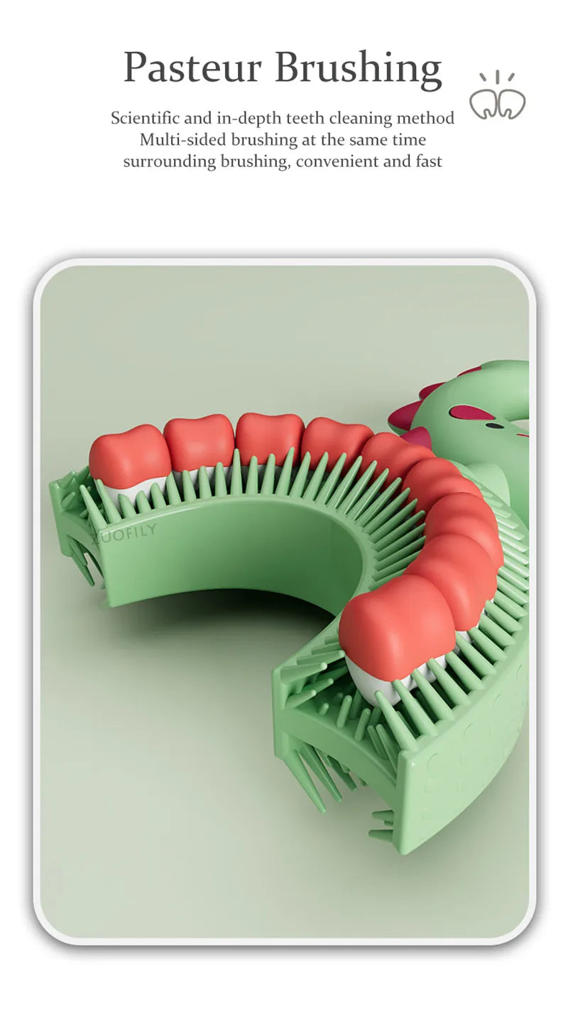 🪥🧸 360° U-Shaped Cartoon Toothbrush – Gentle, Fun & Perfect for Little Smiles! 🌟👶 - ThiGui
