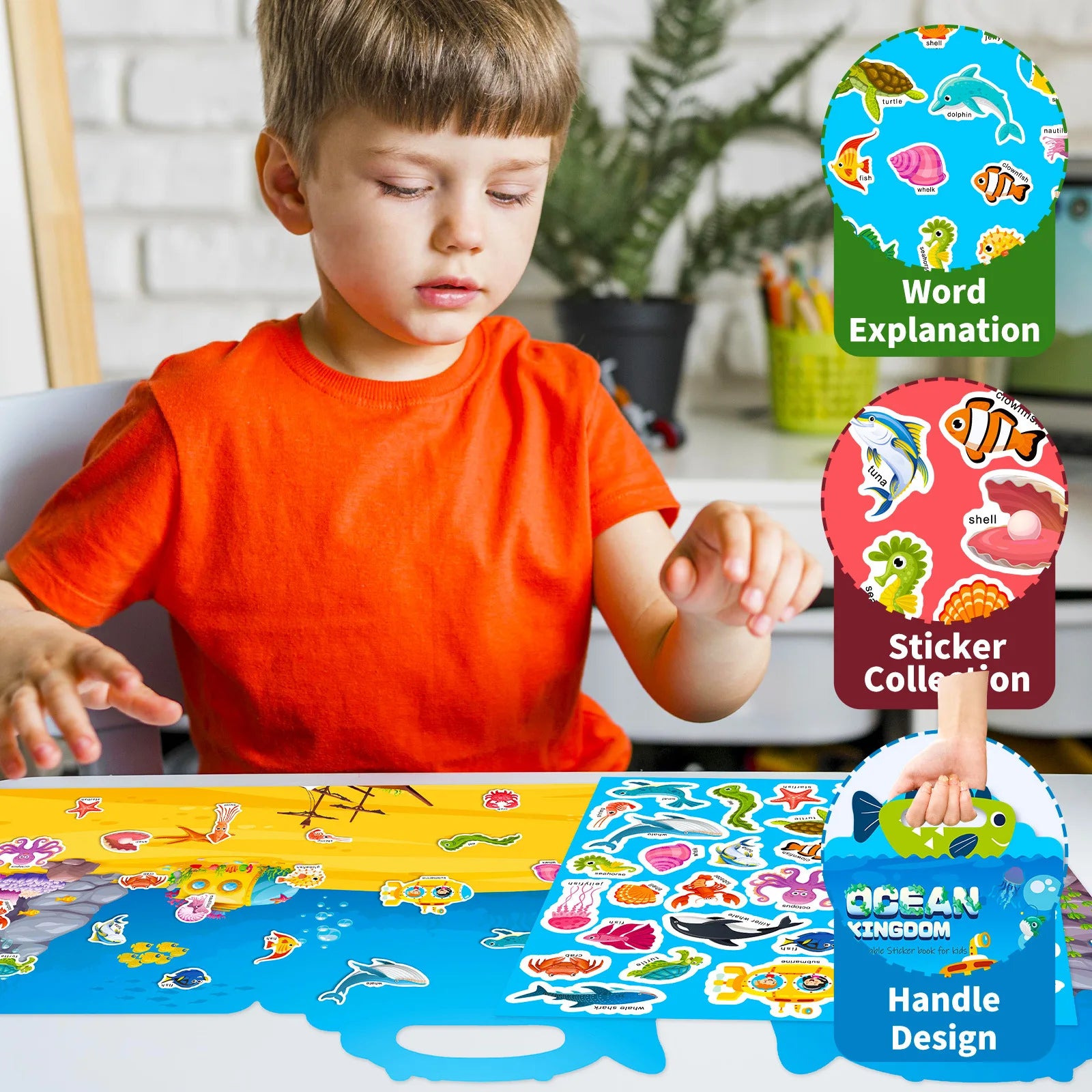 🎨Reusable Animal Scene Sticker Book – Endless Imaginative Fun! 📚✨ - ThiGui