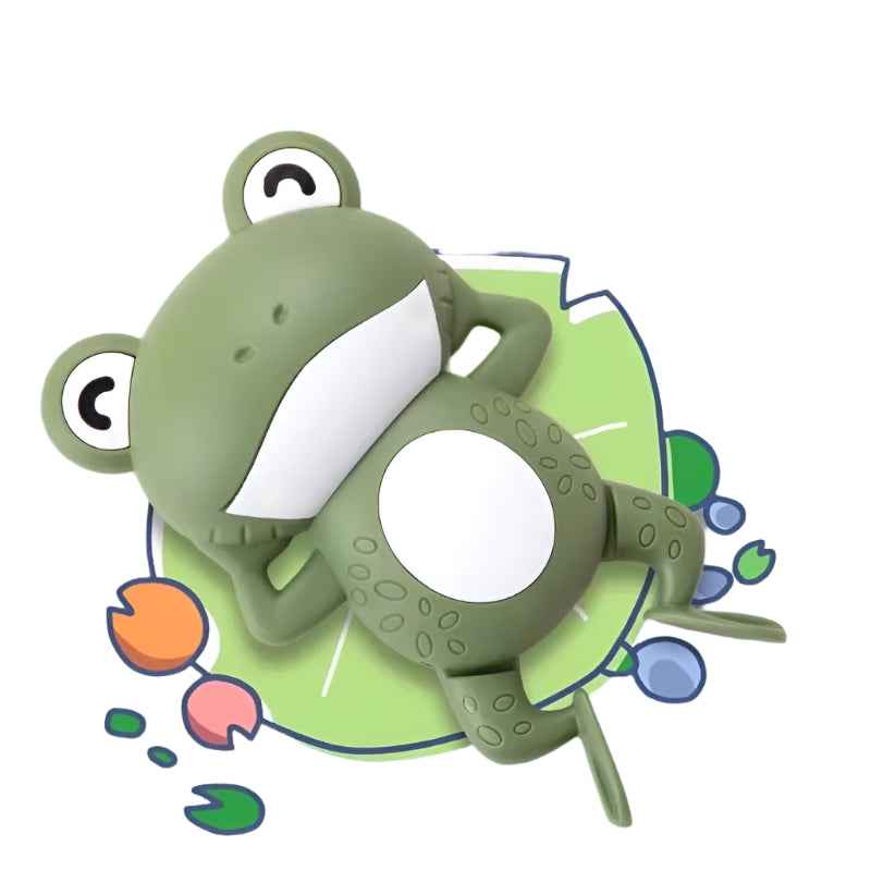 🐸 Wind It Up & Watch It Swim – Bath Time Fun with Clockwork Frog Toys! 🚿💫 - ThiGui