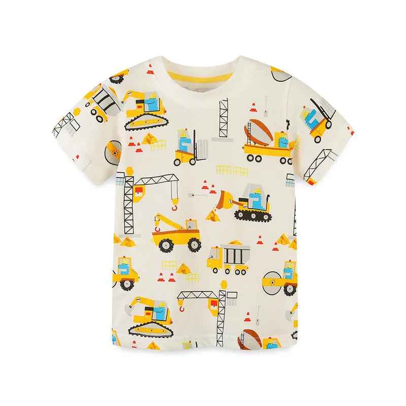 🦕 Cool & Comfy! Cartoon Cotton Tees for Your Little Explorer (2–7Y) 👕✨ - ThiGui
