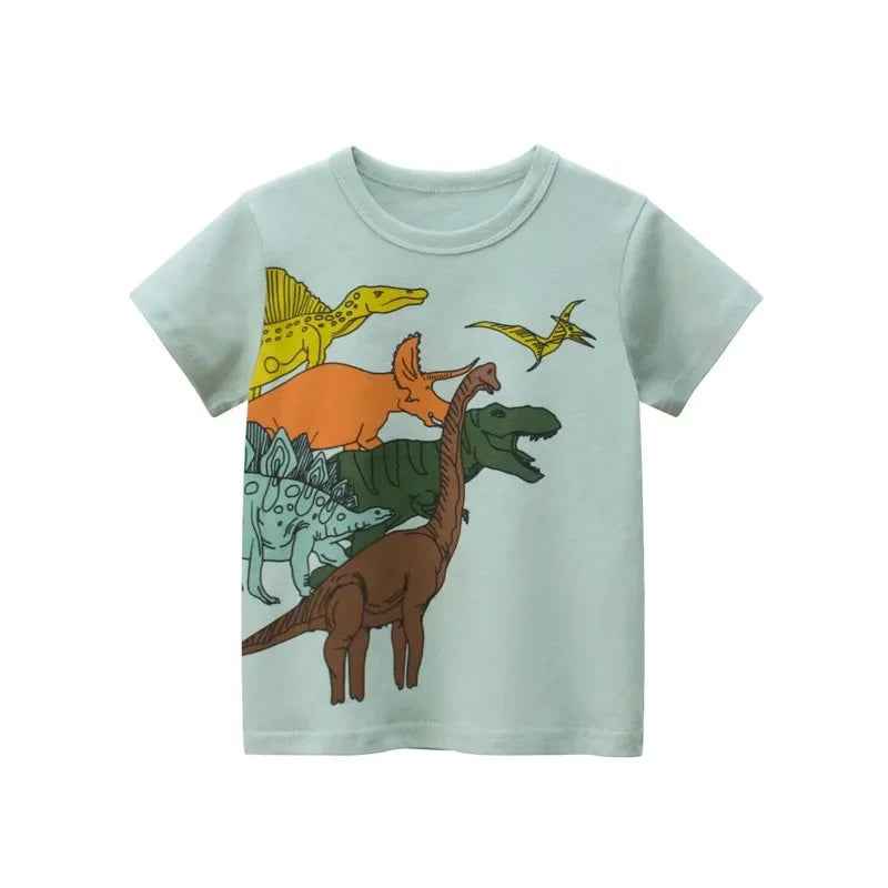 🦖 Roarsome Summer Style for Little Explorers! Dino-Mite Summer T-Shirt for Boys – Cool, Comfy & Full of Roar! - ThiGui