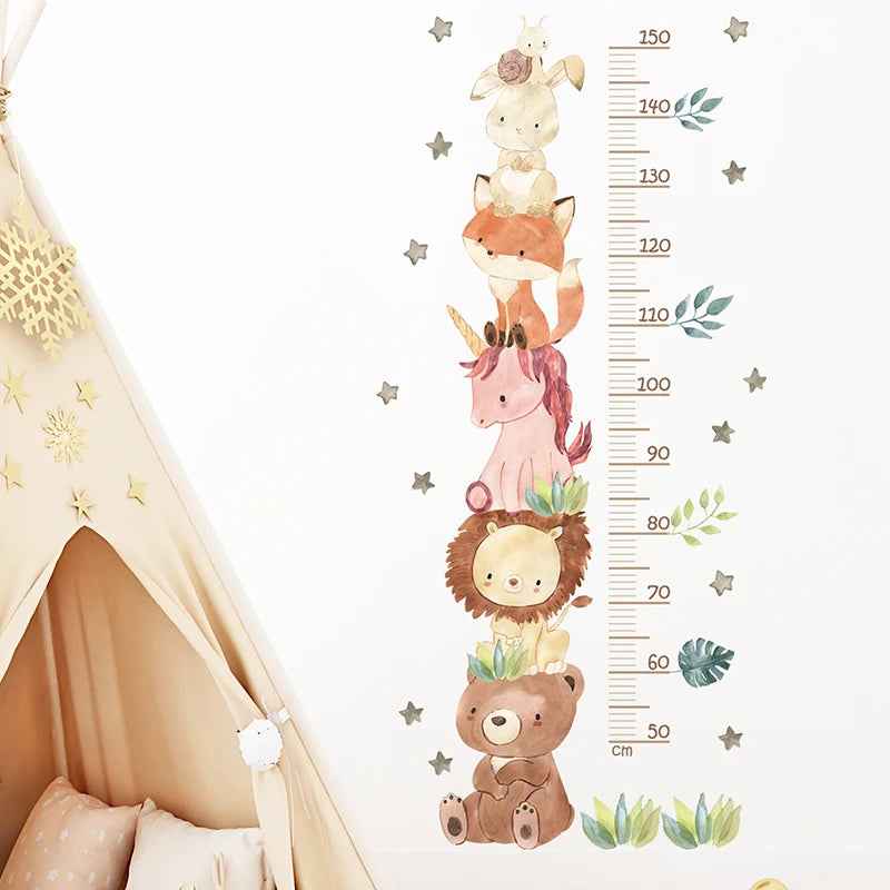 🐘3-in-1 Jungle Fun Growth Charts – Cute Animal Rulers for Growing Boys' Rooms - ThiGui