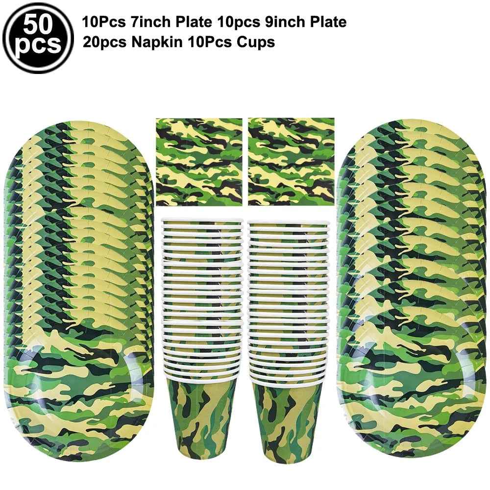 🪖The Ultimate Camouflage Party Set – Turn Your Boy's Birthday Into an Army Adventure! - ThiGui