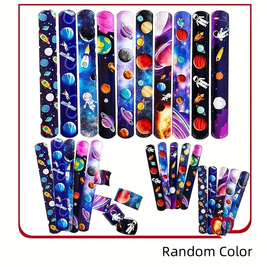🌌 Space Bling Slap Bracelets – 12-Piece Cosmic Fun for Parties & Gifts 🚀✨ - ThiGui