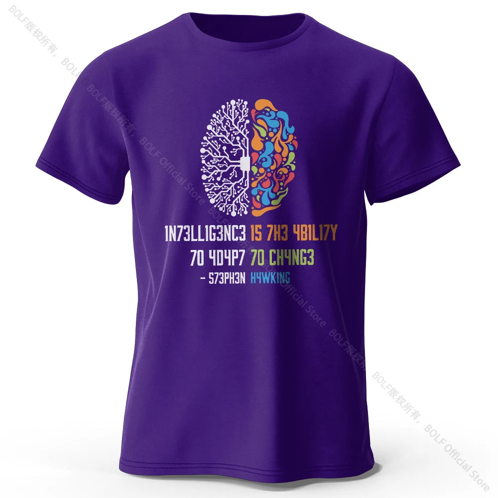 Brain Power Cotton Tee 🧠✨ Funny Soft & Breathable Unisex T-Shirt - ThiGui