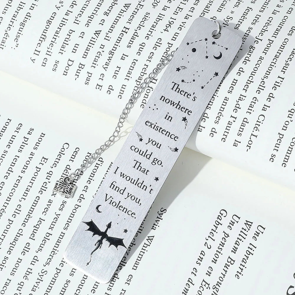 🐉📖 A Touch of Fantasy – Dragon Knight Stainless Steel Bookmark for Brave Young Readers ⚔️🔥 - ThiGui