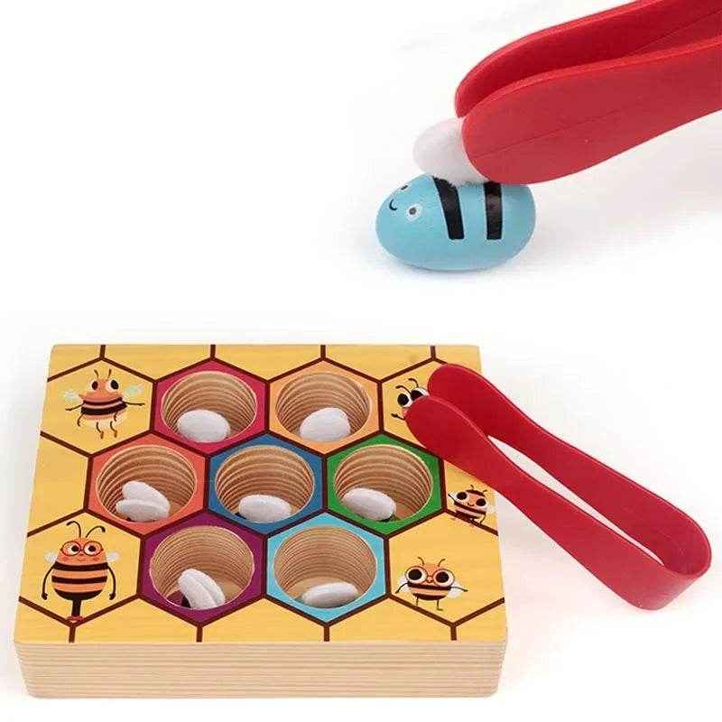 🌳Busy Bees Color Matching Game – Montessori Wooden Fun for Clever Little Hands - ThiGui