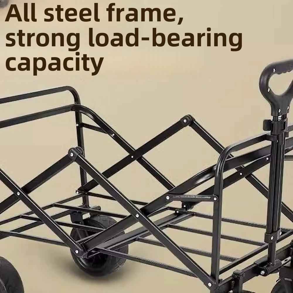 🛒 Pack, Pull & Go! – Heavy-Duty Folding Wagon for Family Adventures 🚗🏖️ - ThiGui