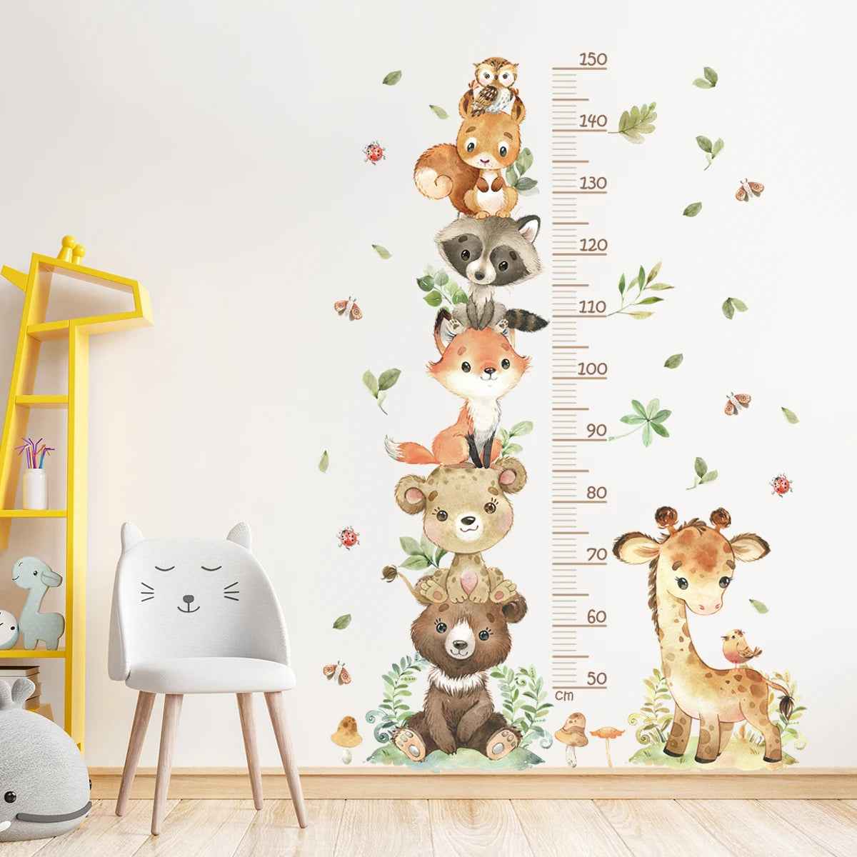 🐘3-in-1 Jungle Fun Growth Charts – Cute Animal Rulers for Growing Boys' Rooms - ThiGui