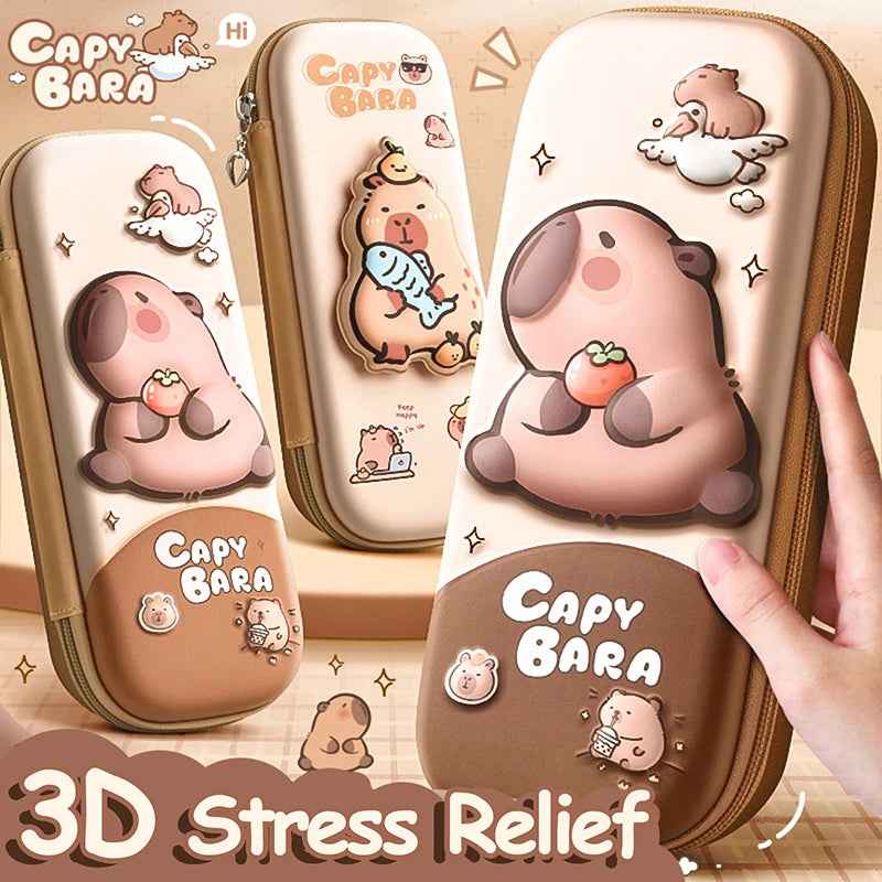 ✂️ Capybara Power Case – 3D Hard Shell Pencil Box That’s Tough, Cute & School-Proof - ThiGui
