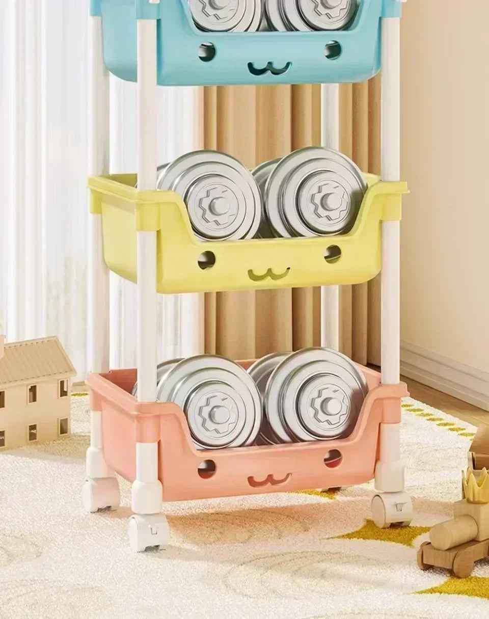 🛒 Rolling Storage Rack – Tidy Up in Style, Anywhere in the House! 🏠🧺 - ThiGui