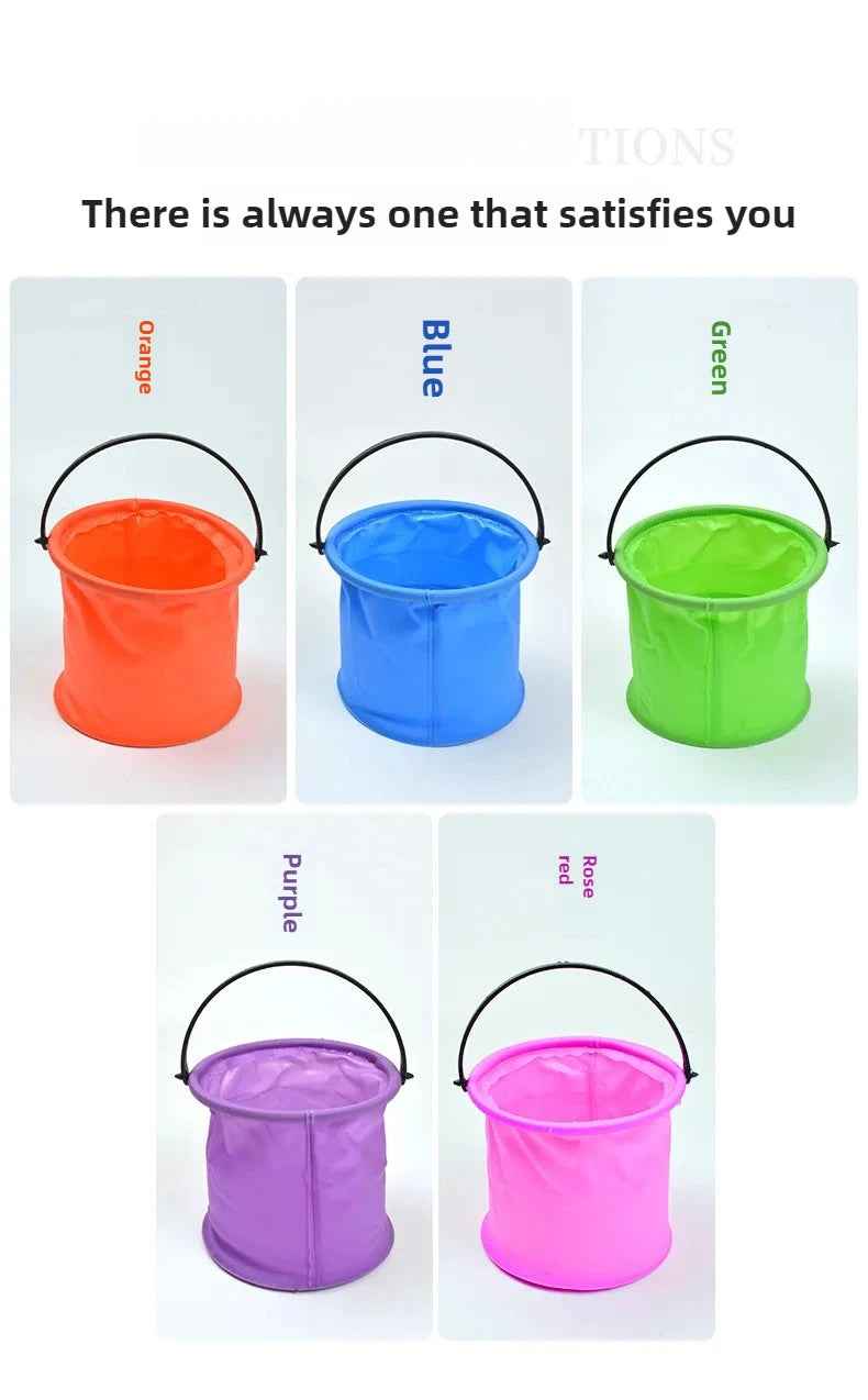 🎣 Handy Folding Bucket for Busy Days – Perfect for Fishing, Car Washes, and More! 🎣 - ThiGui