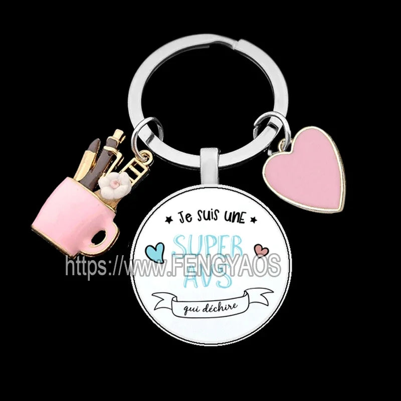 🧡 Merci Keychain – A Lovely Little Thank You for Amazing Teachers & Classroom Heroes! 🎁 - ThiGui