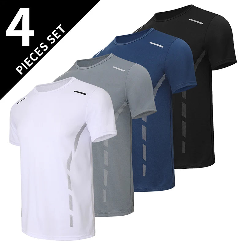🏃‍♂️ 4-Pack Quick-Dry Sports Tees – Power Through Play & Practice 💦🔥 - ThiGui