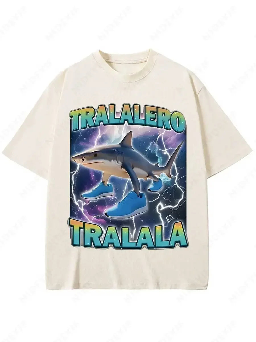 🦈 LOL Shark Alert! Funny Meme T-Shirt for Boys – Tralalero Tralala – Cool, Comfy & Totally Unique! 🤪👕 - ThiGui