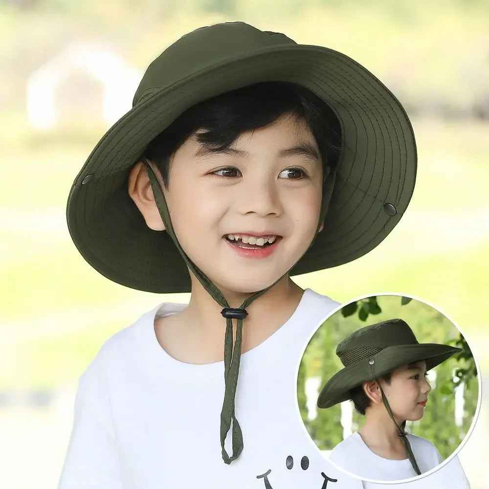 Summer Sun Hat with Full Neck Cover – Cool, Comfy & Cute for Outdoor Play! - ThiGui