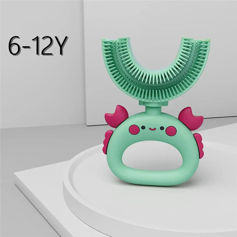 🪥🧸 360° U-Shaped Cartoon Toothbrush – Gentle, Fun & Perfect for Little Smiles! 🌟👶 - ThiGui
