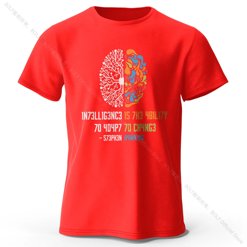 Brain Power Cotton Tee 🧠✨ Funny Soft & Breathable Unisex T-Shirt - ThiGui