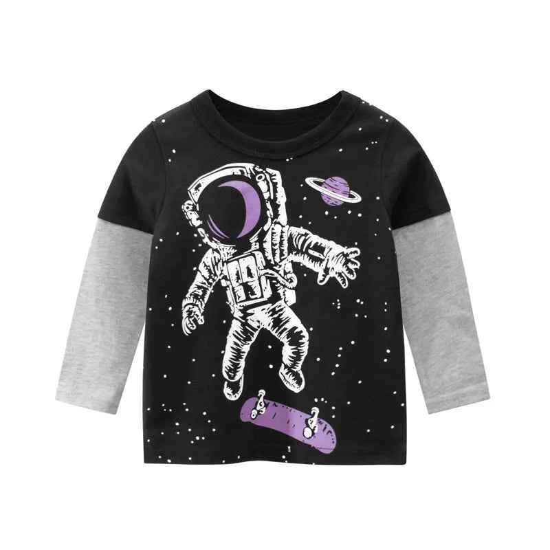 🦖Roarsome Dino Tees – Long Sleeve Fun for Little Explorers! - ThiGui