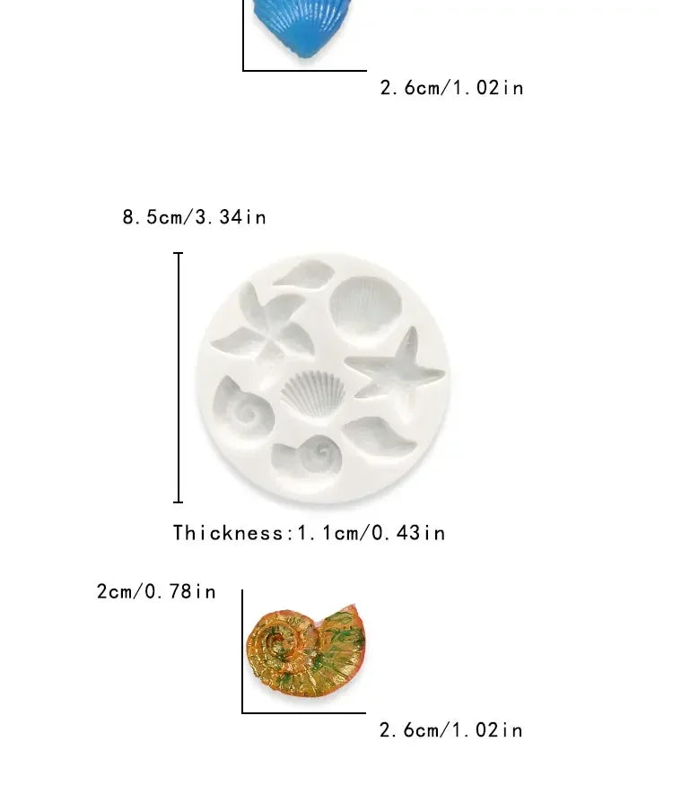 🐚 Bake Like a Beachy Dream – Silicone Shell & Conch Mould Set for Sweet Creativity! 🧁🌊 - ThiGui