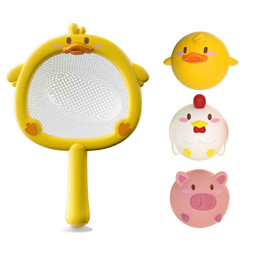 🐳LED Light Up Toys Baby Cute Animals Bath Toy Swimming Water Soft Rubber Float Induction Luminous Duck for Kids Play Funny Gifts - ThiGui