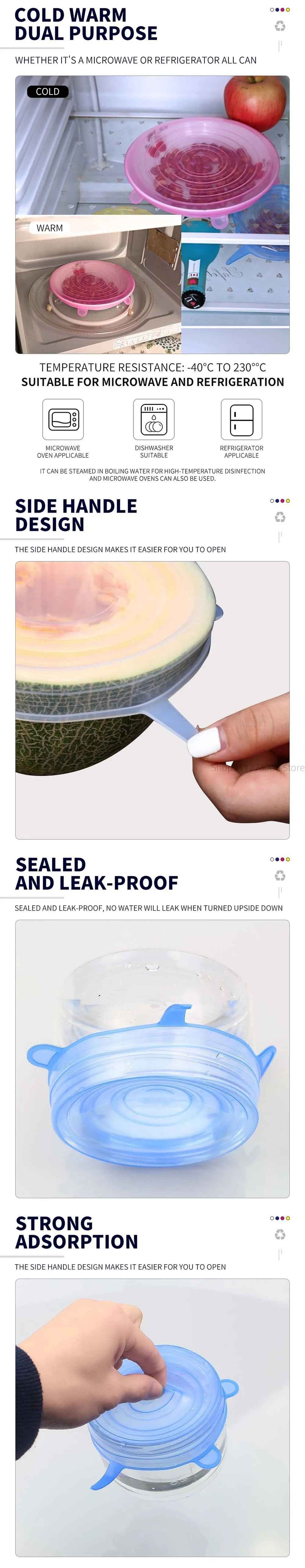 🍽️Stretchy Magic Lids – Say Bye-Bye to Plastic Wrap! - ThiGui