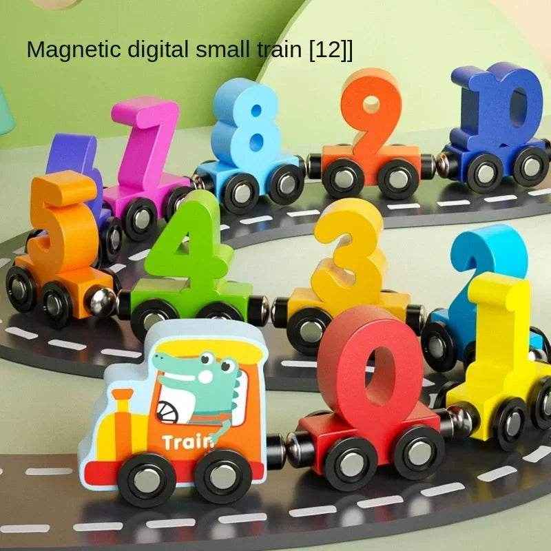 🧲Choo-Choo Count & Learn – Magnetic Wooden Train with Numbers for Curious Little Conductors - ThiGui
