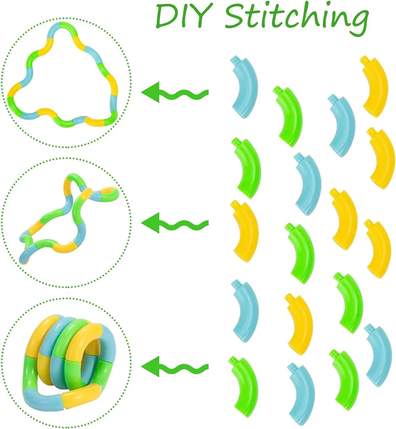 🌀 3x Tangle Fidget Toys – Twist, Play & Focus! 🌈 - ThiGui