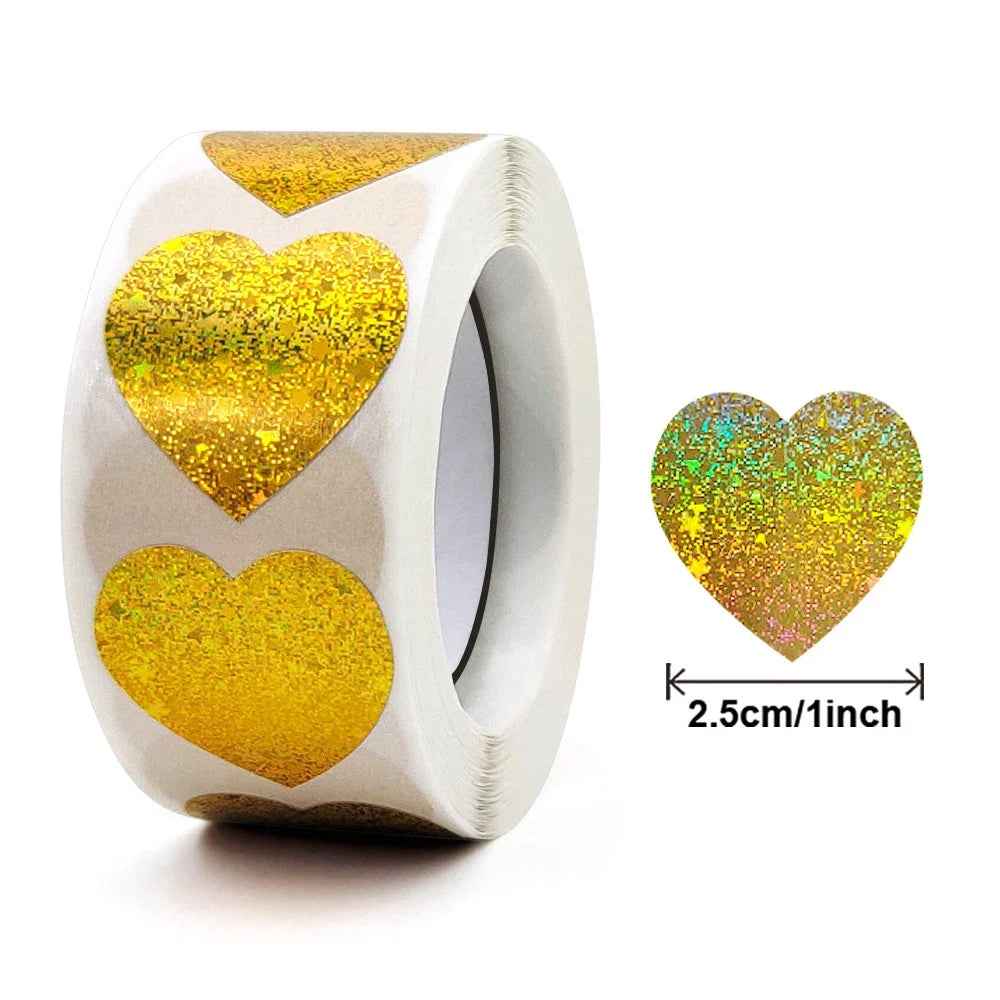 🎨Stick with Love – Cute Round Heart Stickers for Gifts, Crafts & Parties - ThiGui