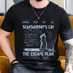 😼 Cool Cat Escape Plan T-Shirt – Geeky Style for Boys Who Dare to Stand Out 🖤 - ThiGui