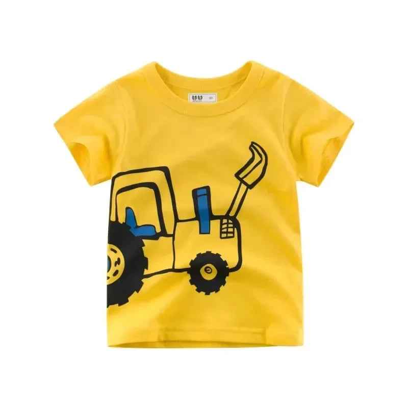 🚧 Dig Into Fun! Excavator Cartoon Tee for Little Builders (2–10Y) - ThiGui
