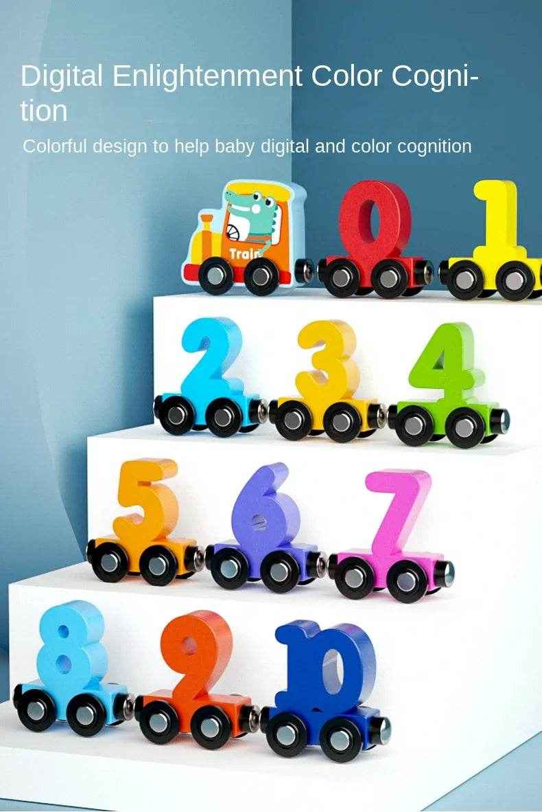 🧲Choo-Choo Count & Learn – Magnetic Wooden Train with Numbers for Curious Little Conductors - ThiGui