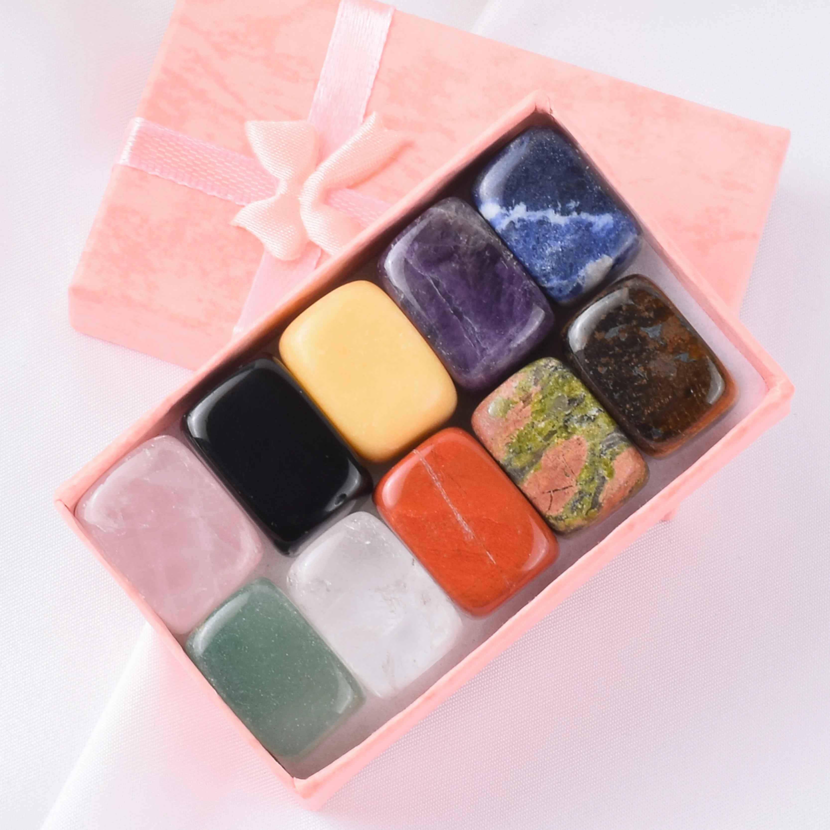 ⚡Magical Chakra Stones Set – 10 Natural Tumbled Gems for Calm, Confidence & Adventure - ThiGui